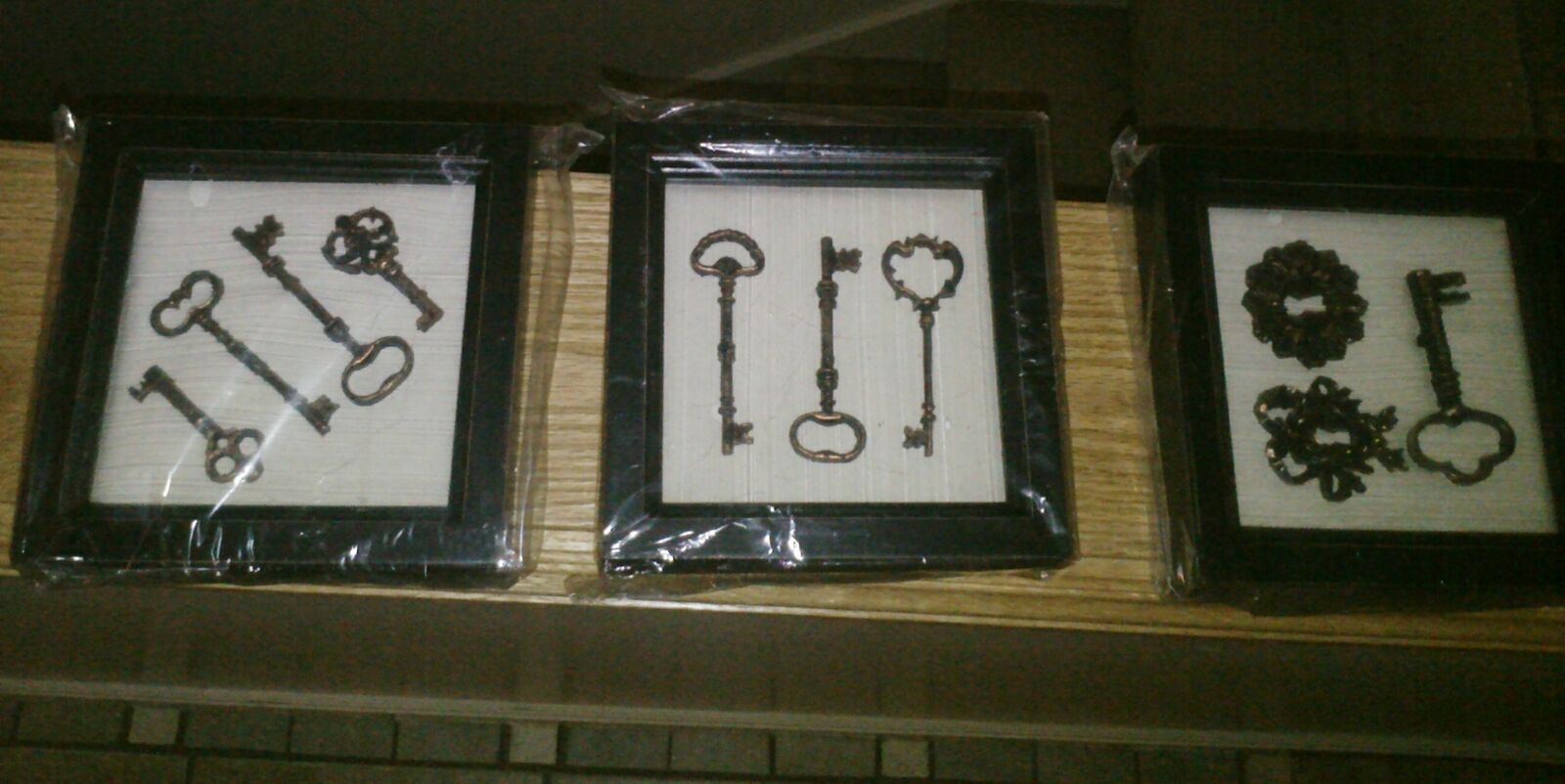 New shadow box key framed decor