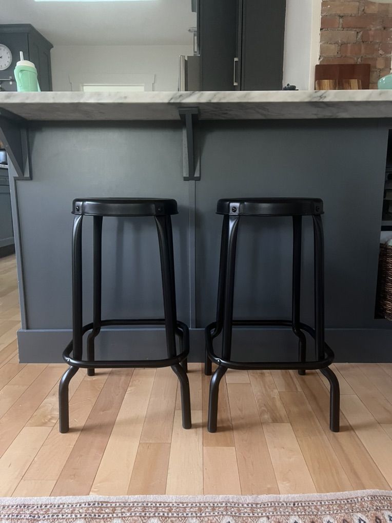Black Metal Counter Stools