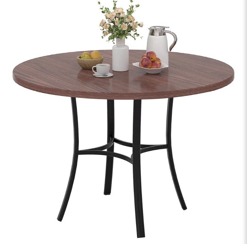 VECELO 36" Round Dining Table for 4