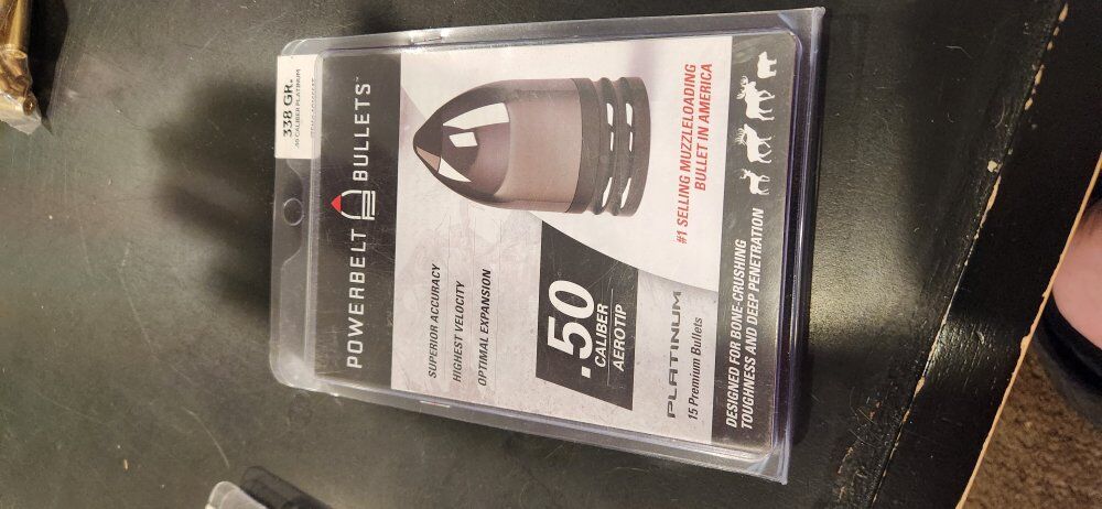 Powerbelt Platinum AC1555AT 338gr .50 muzzleloadin