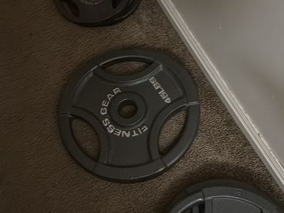 300 lb Olympic Barbell & Weight Plate Set (Fitness Gear)