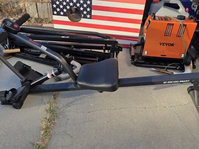 Sunny Health & Fitness SF-RW1205 SMART Rowing Machine - Compact Hydraulic Rower