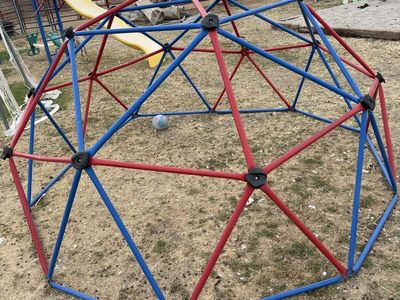 Lifetime Dome - Kids Geodesic Dome Climber Jungle Gym - Red & Blue Outdoor Play Structure