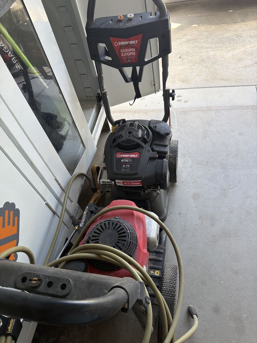 Selling two gas pressure washers