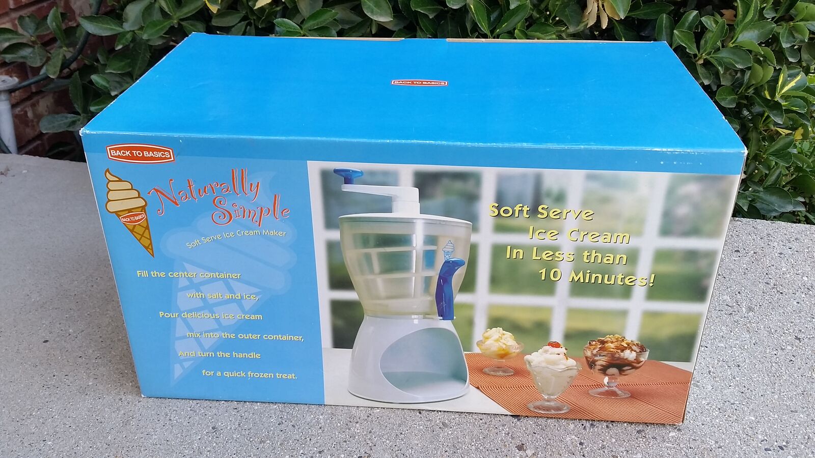 NEW Back to Basics Soft Serve Ice Cream Maker