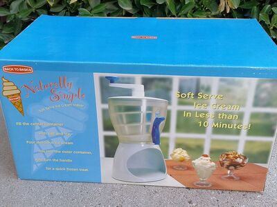 NEW Back to Basics Soft Serve Ice Cream Maker
