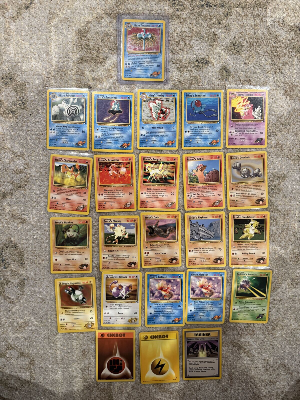 Pokeman Vintage Gym Hero Set Card lot
