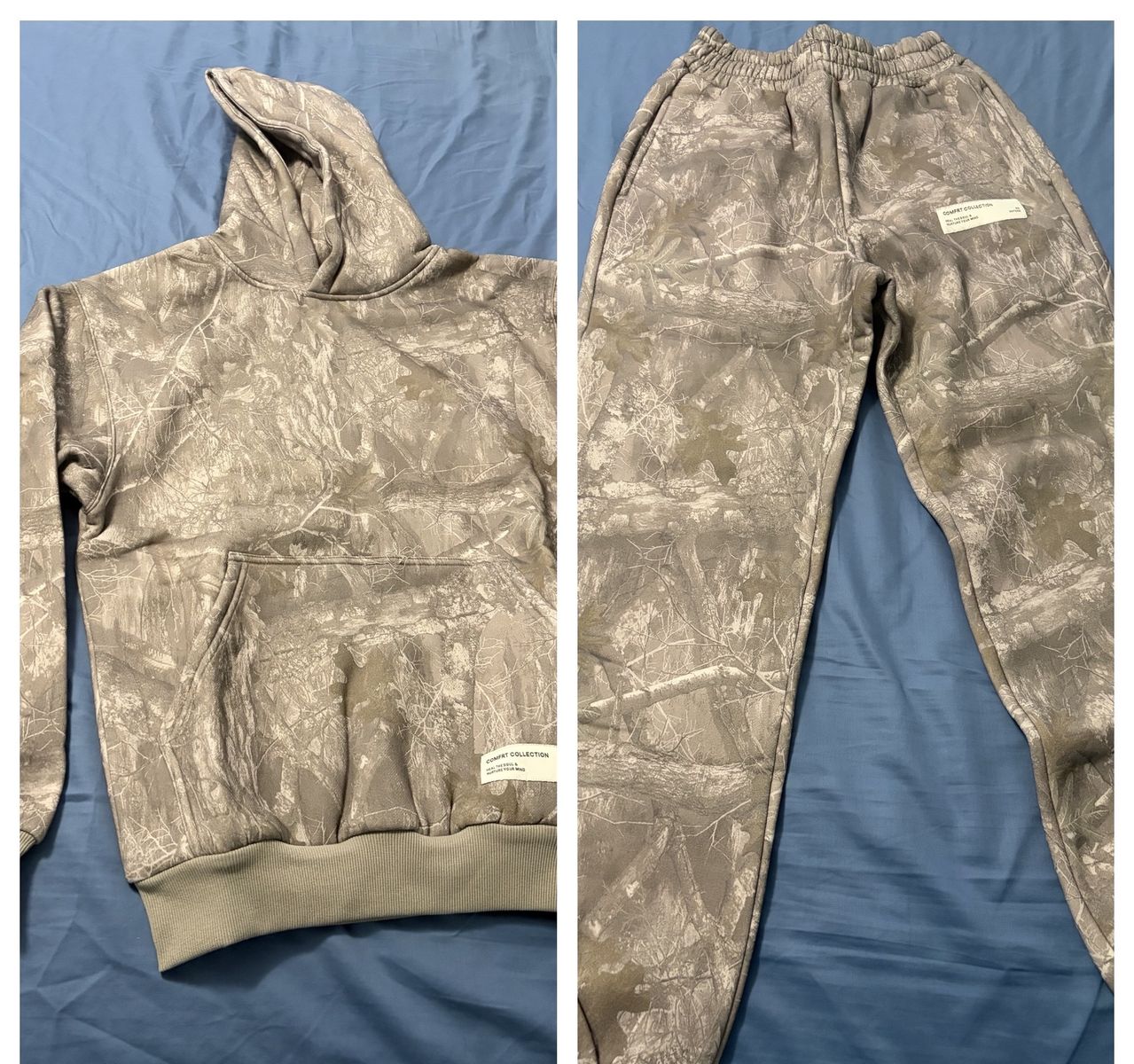 Comfrt Tree Camo Hoodie and Sweatpants Set Size XS