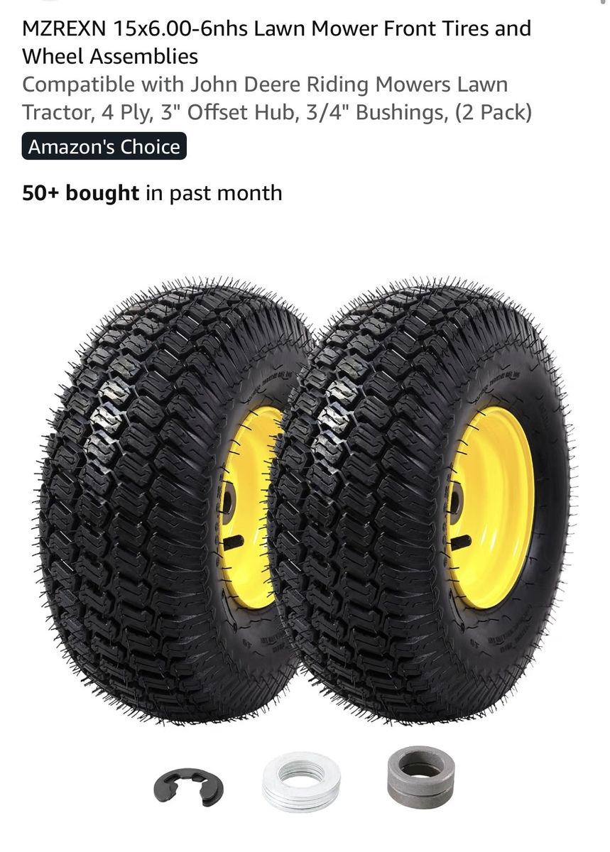 John Deere front Tires and rear chains