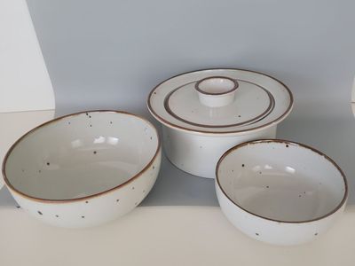 Dansk Brown Mist 3 Vintage Serving Pieces