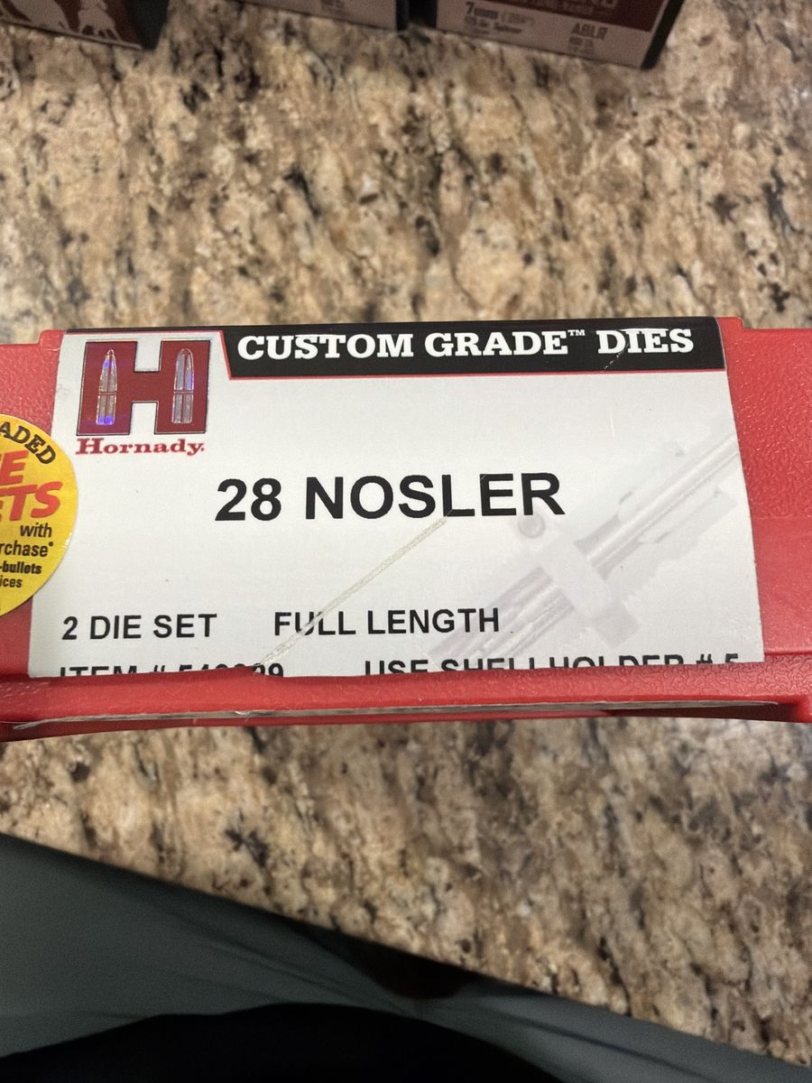 Hornady Custom Grade 28 Nosler Full Length 2 Die Set
