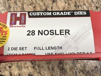 Hornady Custom Grade 28 Nosler Full Length 2 Die Set