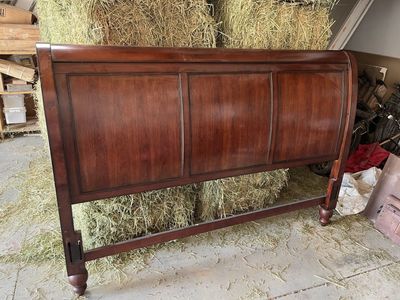 King size bed frame with headboard and drawers