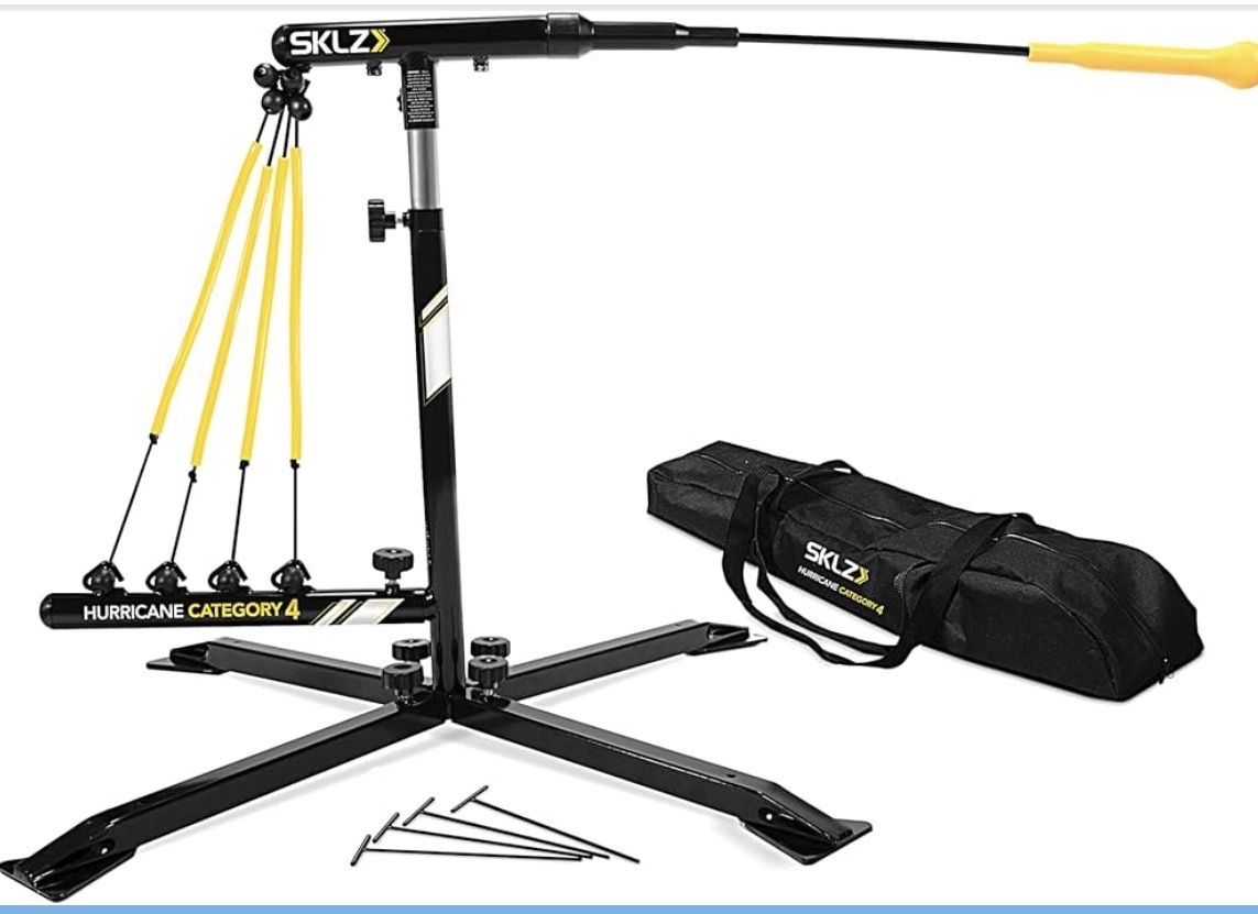 SKLZ Hurricane Category 4 Batting Trainer Baseball/Softball Swing Trainer, Adjustable Height
