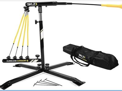 SKLZ Hurricane Category 4 Batting Trainer Baseball/Softball Swing Trainer, Adjustable Height