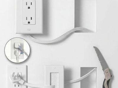 NEW in-Wall Cable Management Kit with Recessed Outlet Box, Dual Outlet Extender for Wall Mount TV, 9.8ft Extension Cord