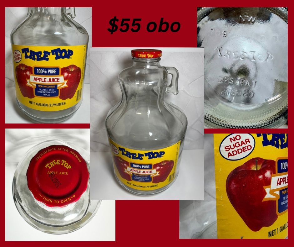 Vintage Tree Top 1-gallon Glass Jug In Excellent C