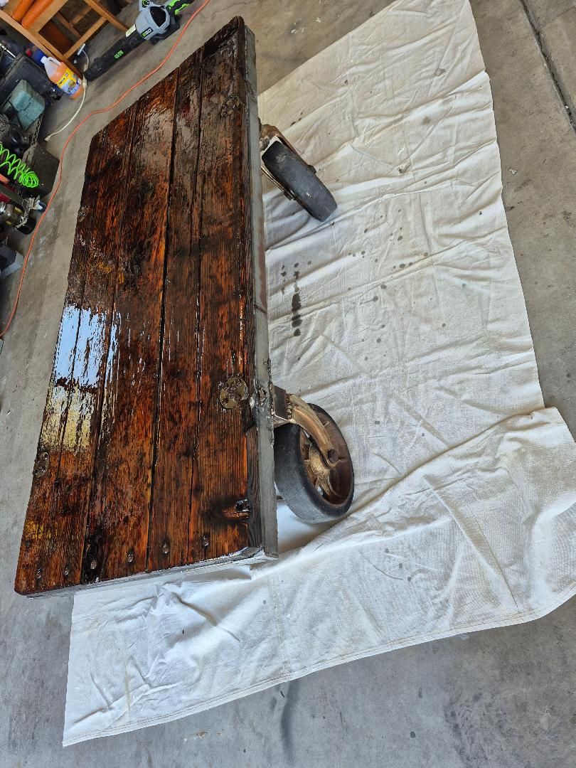 Antique Railroad luggage cart