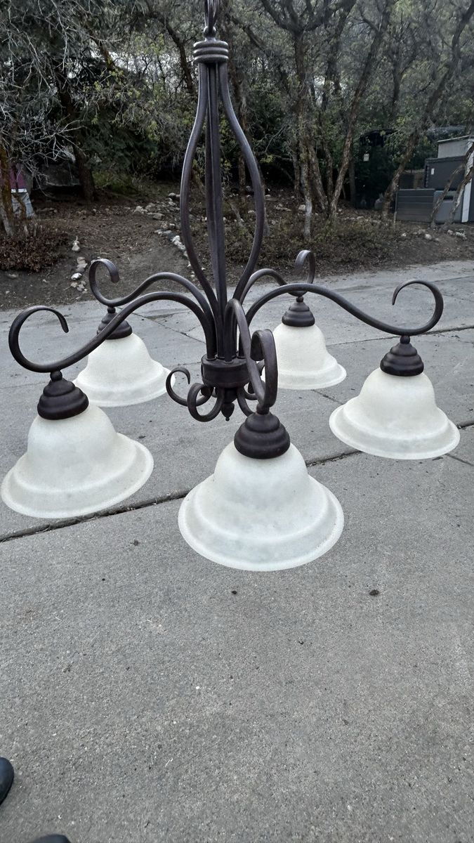 Classic Wrought Iron Chandelier