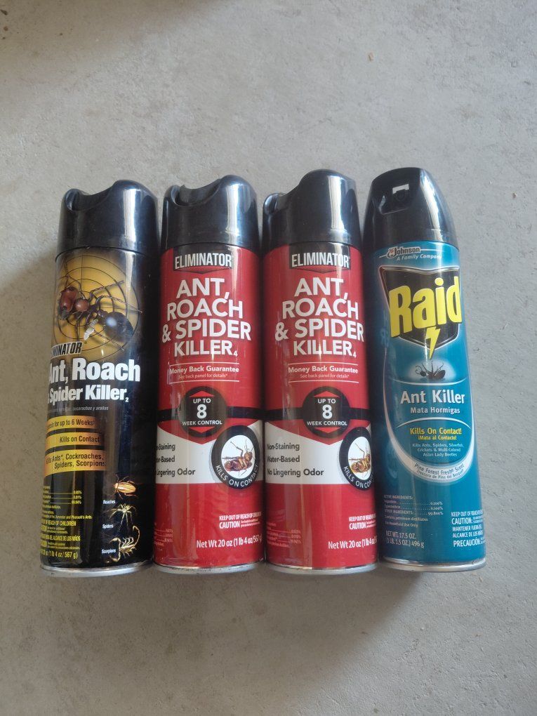 Ant, Roach, Spiderman Killer - 4 full cans