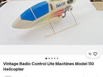 Lite Machines Model 110 RC helicopter, $500 Starter kit