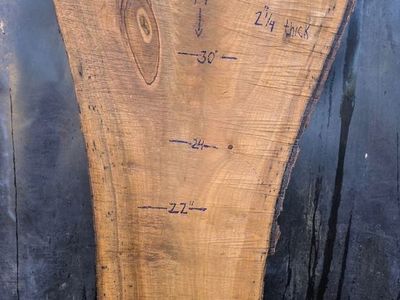 Fleshly cut English Walnut live edge wood slab