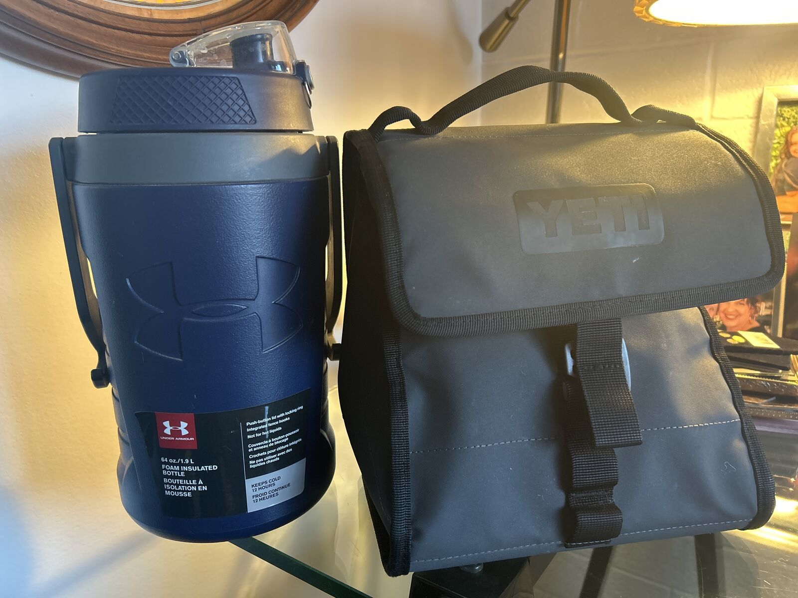 YETI Daytrip Lunch Bag & Under Armour Bottle