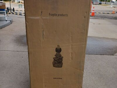 bald eagle statue outdoor fountain