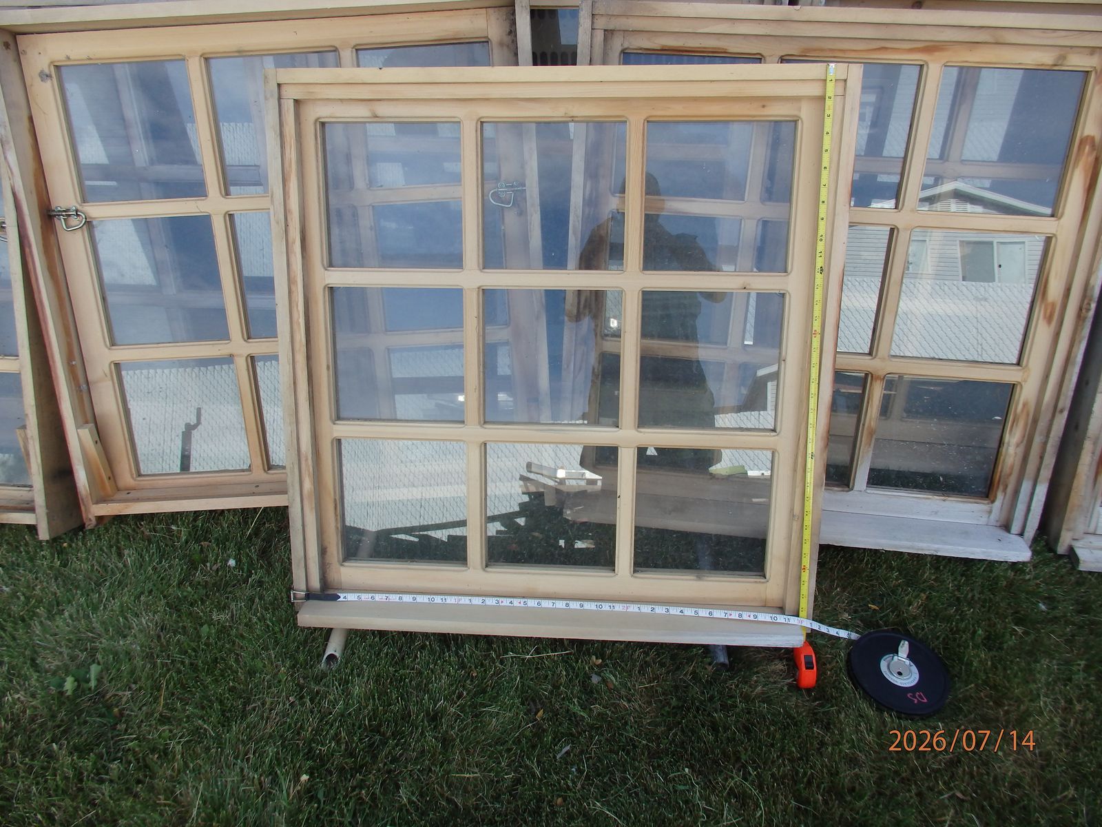 36" X 36" wood frame windows