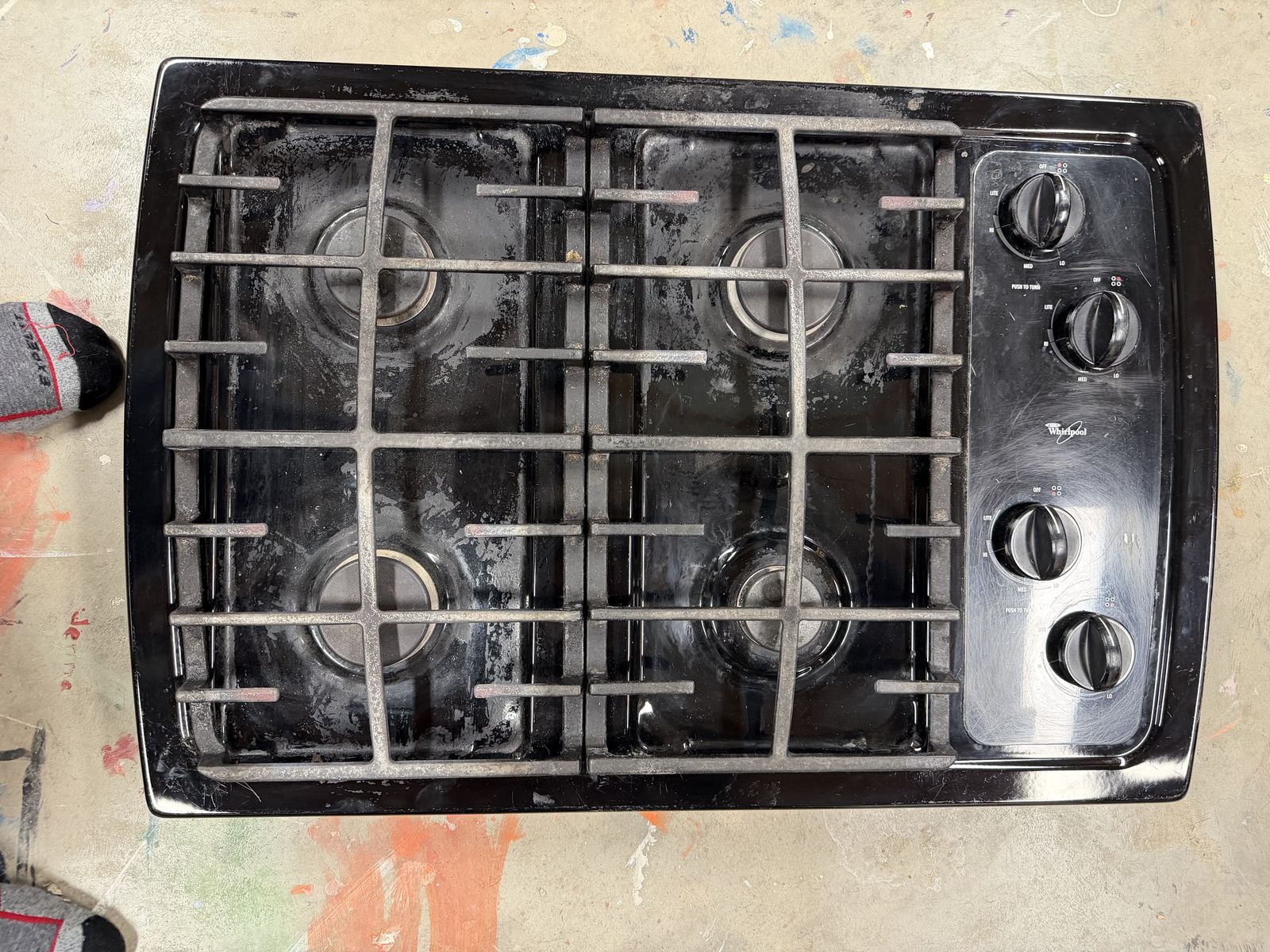 Gas range top (black)