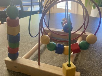 Wooden Bead Maze Roller Coaster Toy