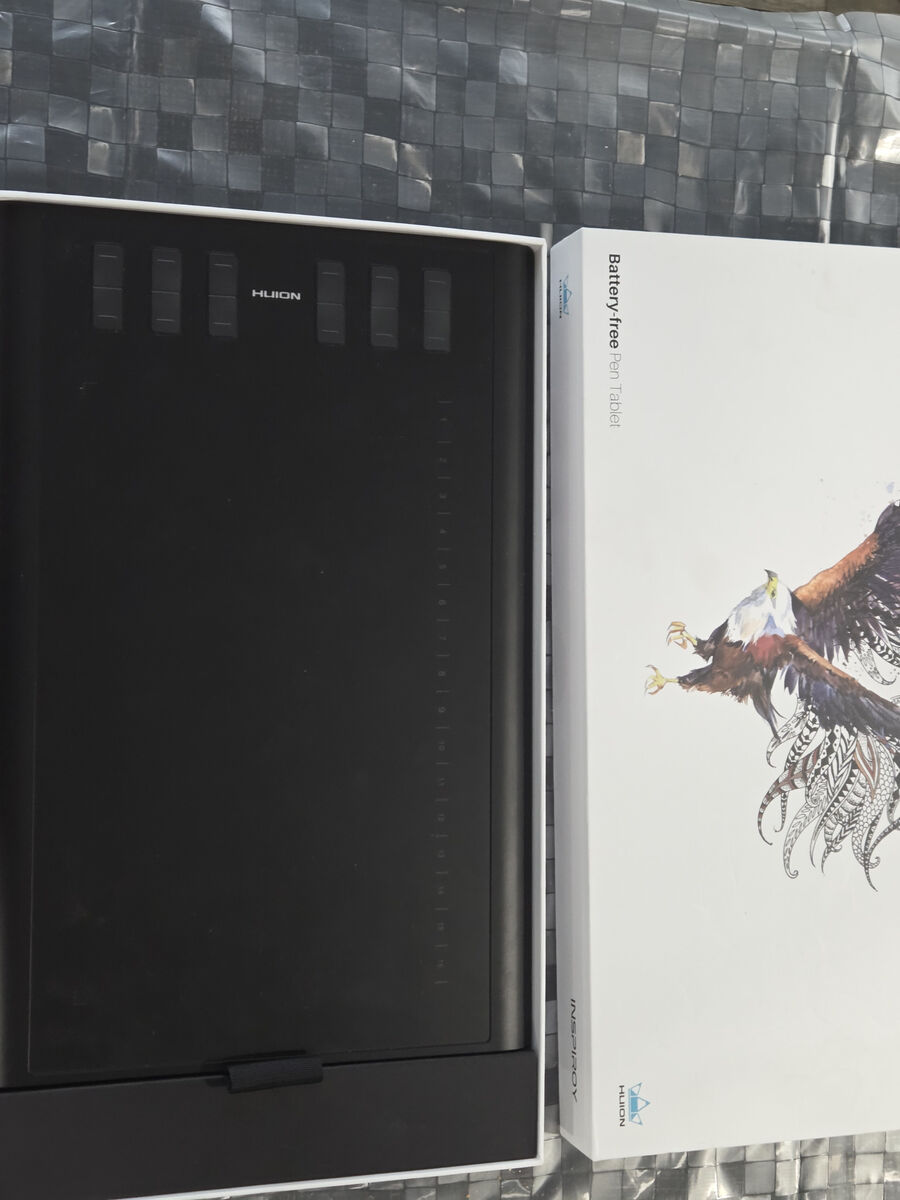 HUION INSPIROY Model H1060P Graphics Tablet  Black New Open Box