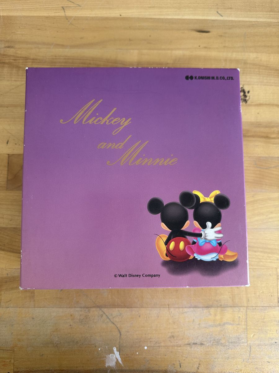 Vintage Mickey & Minnie Pair Glass Set
