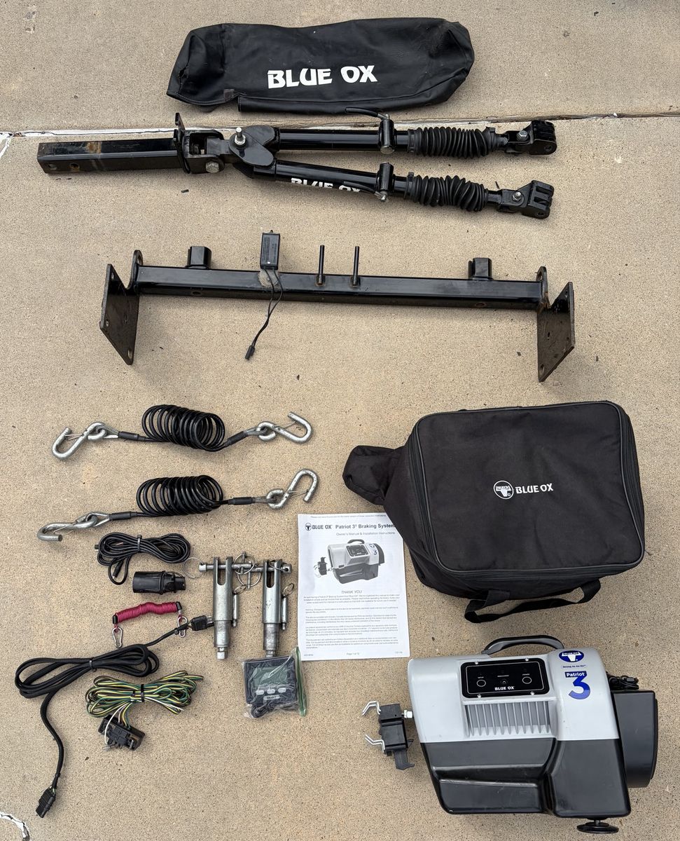 Blue Ox Patriot 3 Braking System & Tow Bar RV Towing Bundle - Used, Complete Set