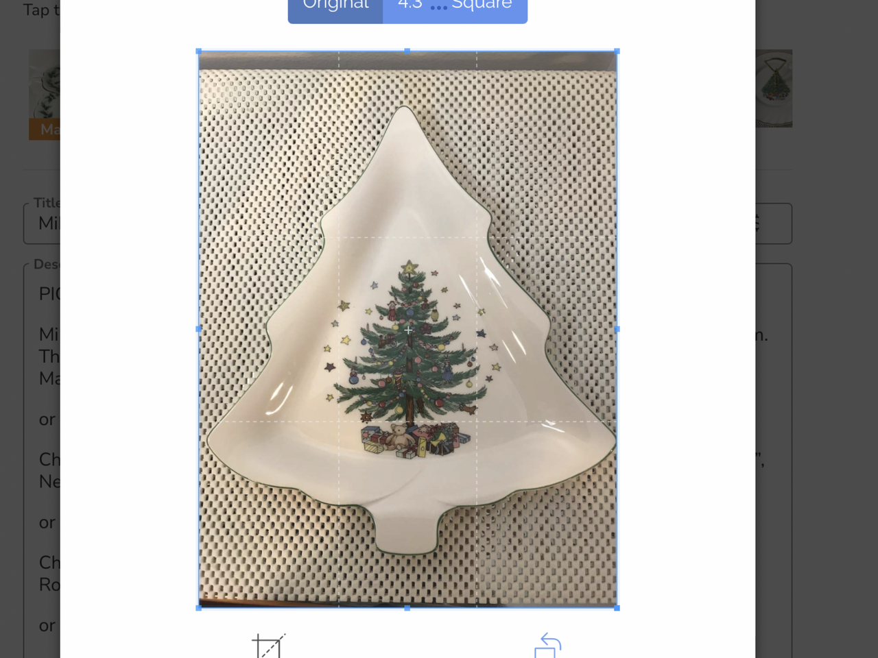 Christmas Tree Platter, Nikco Japan, Oven, Microwave and Dishwasher Safe 11.5 in x 10 in, $15.00