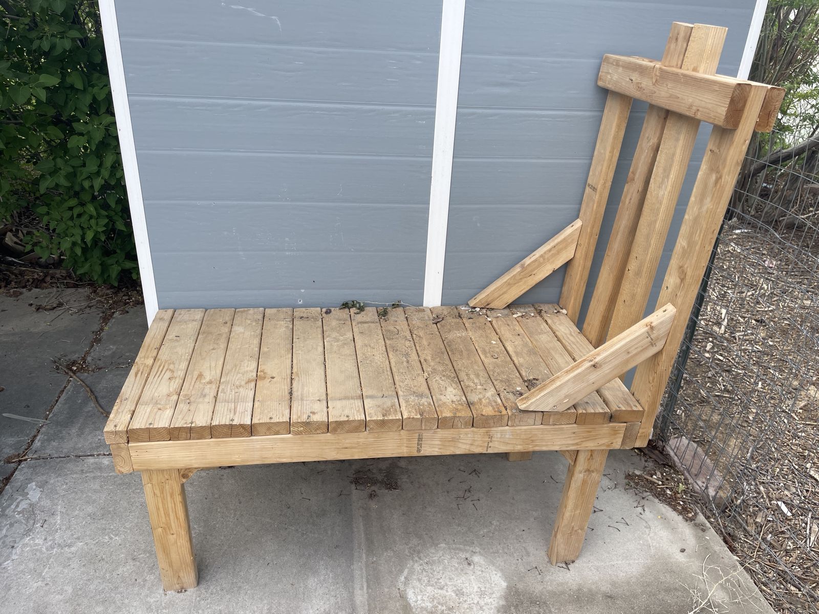 Homemade goat milking stand