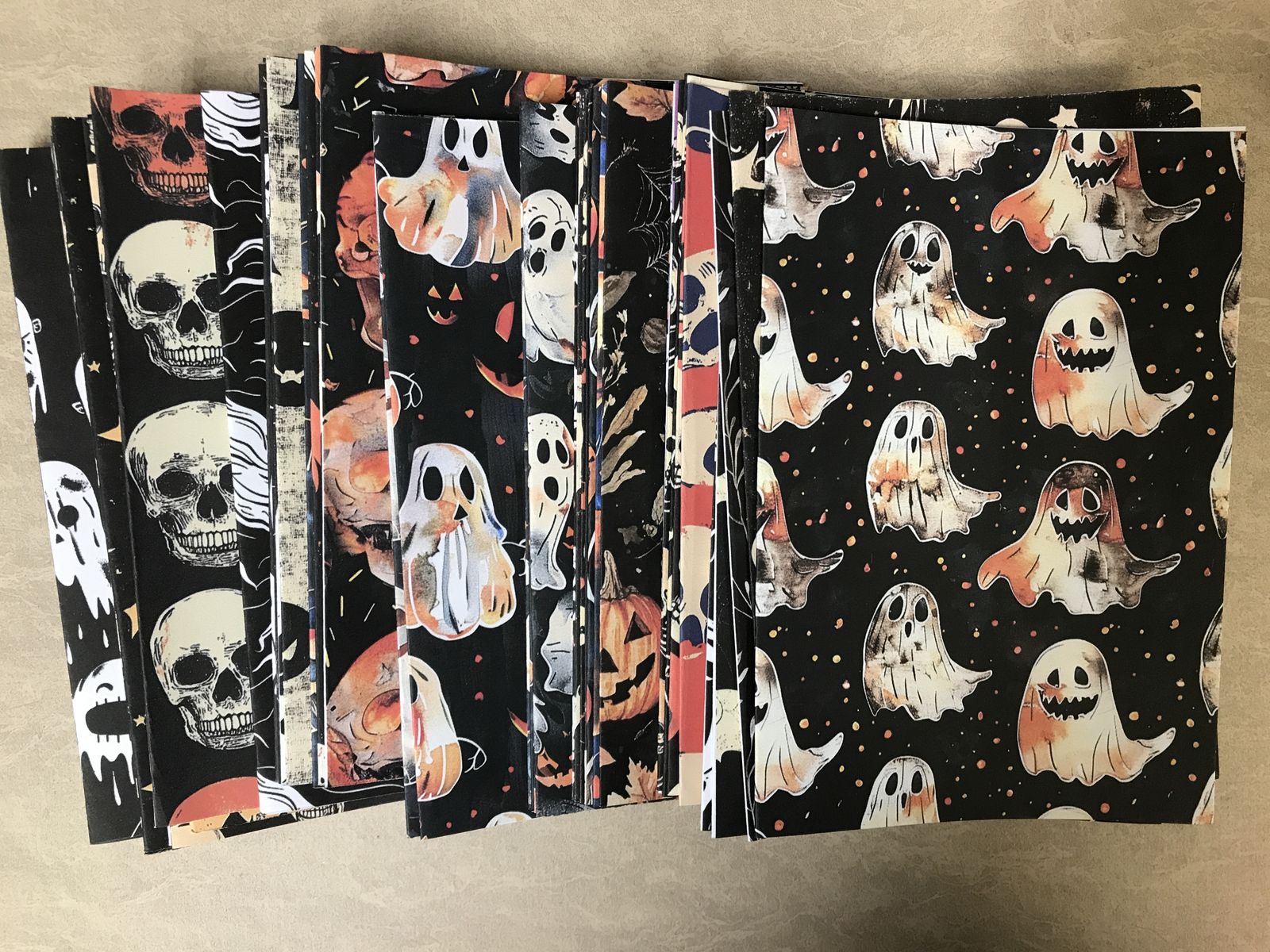 Halloween Card Bases Lot of 50 4 3/4” x 6 3/4” See pictures for all designs.