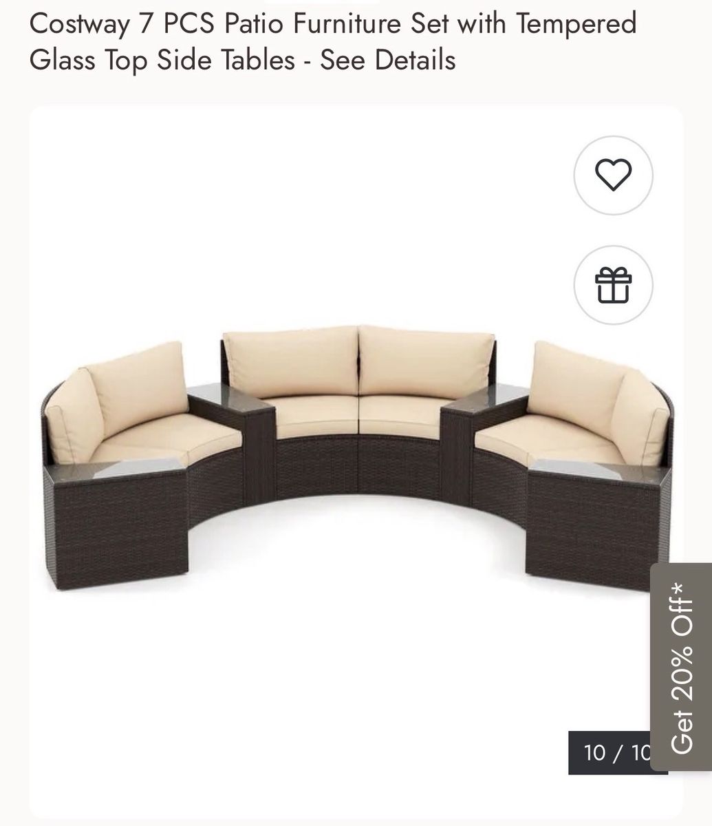 Outdoor round furniture couch