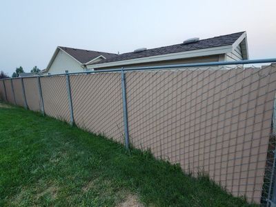 privacy chain link fence.