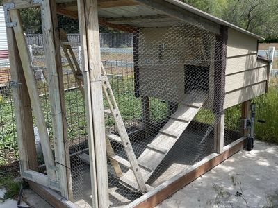 Sturdy Wooden Chicken Coop with Run & Nesting Boxes - Built to Last