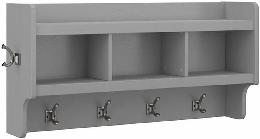 NEW Beautiful Gray Wall-Mounted Entryway Organizer Coat Rack