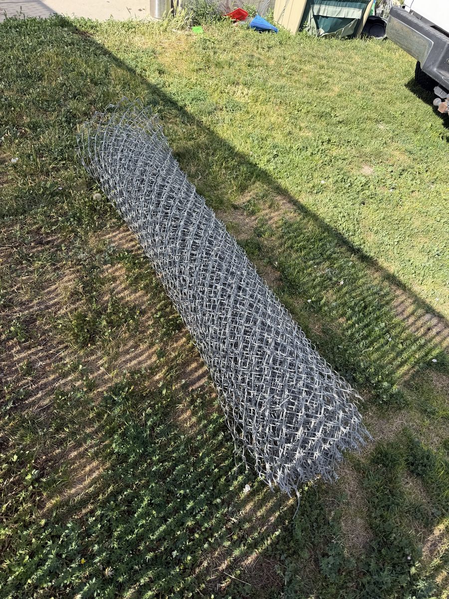 Chain Link Fence Roll - Galvanized Steel Mesh - Good Condition