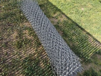 Chain Link Fence Roll - Galvanized Steel Mesh - Good Condition