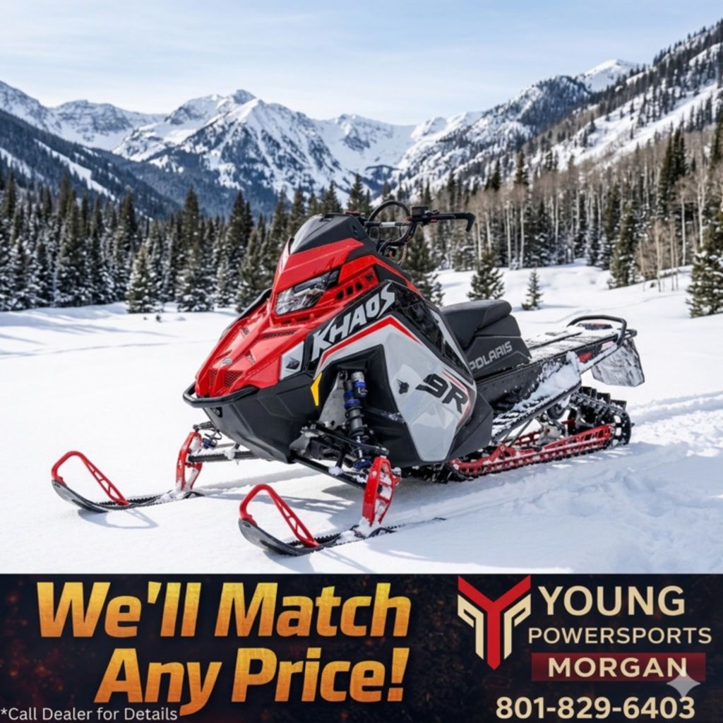 2025 Polaris® 9R RMK KHAOS 165 Storm Gray / Indy Red