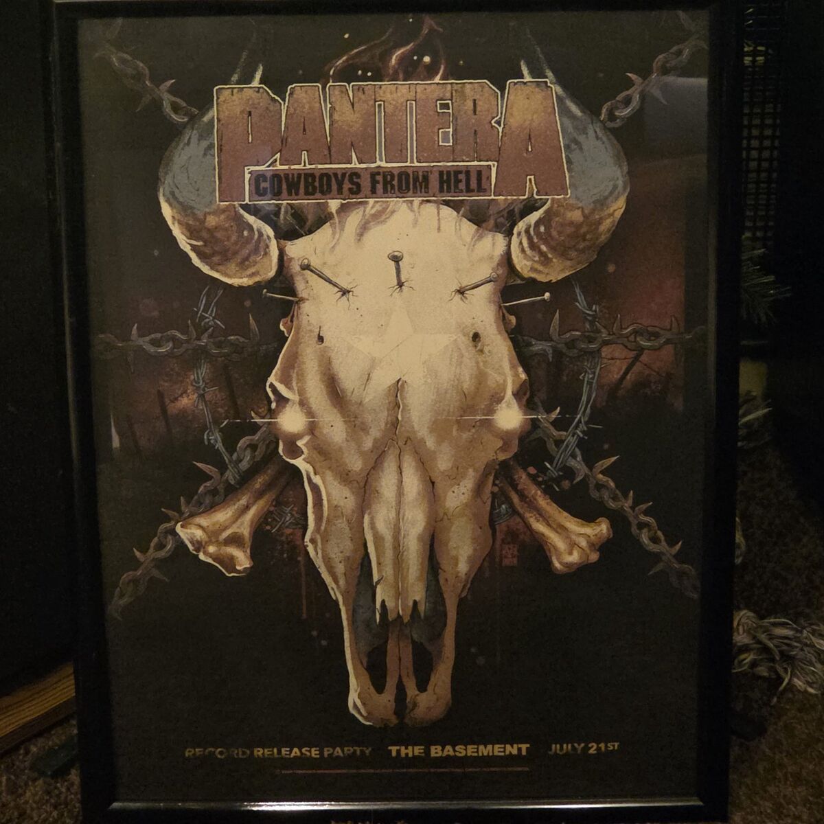 PANTERA DALLAS 1990 A/P RARE BONE WHTE VARIANT