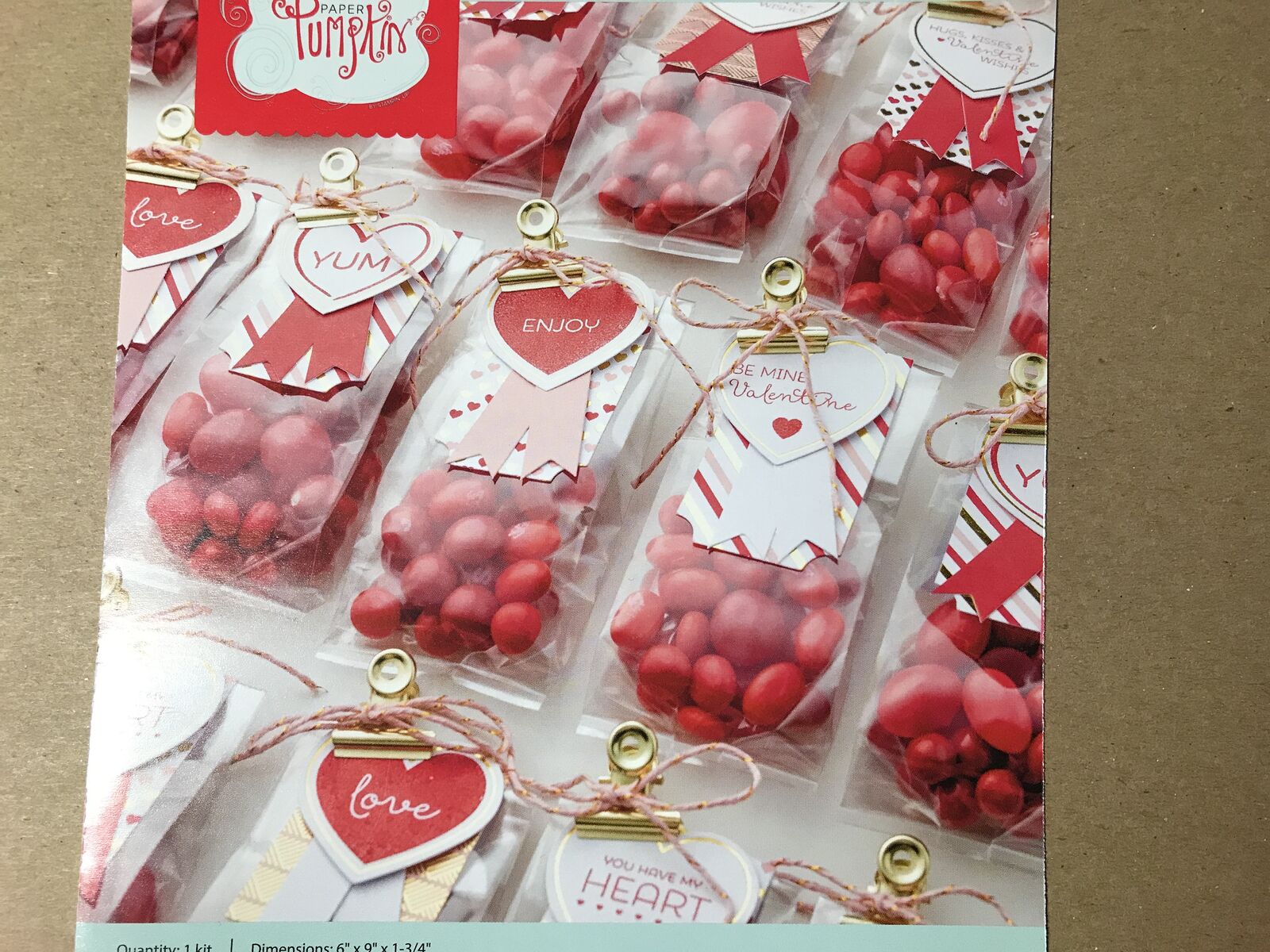 Stampin Up Filled With Love Clear Bags to Fill With Candy, Valentines $1/Bag and Tags