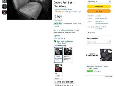 Toyota Rav4 2019-2025 seat covers