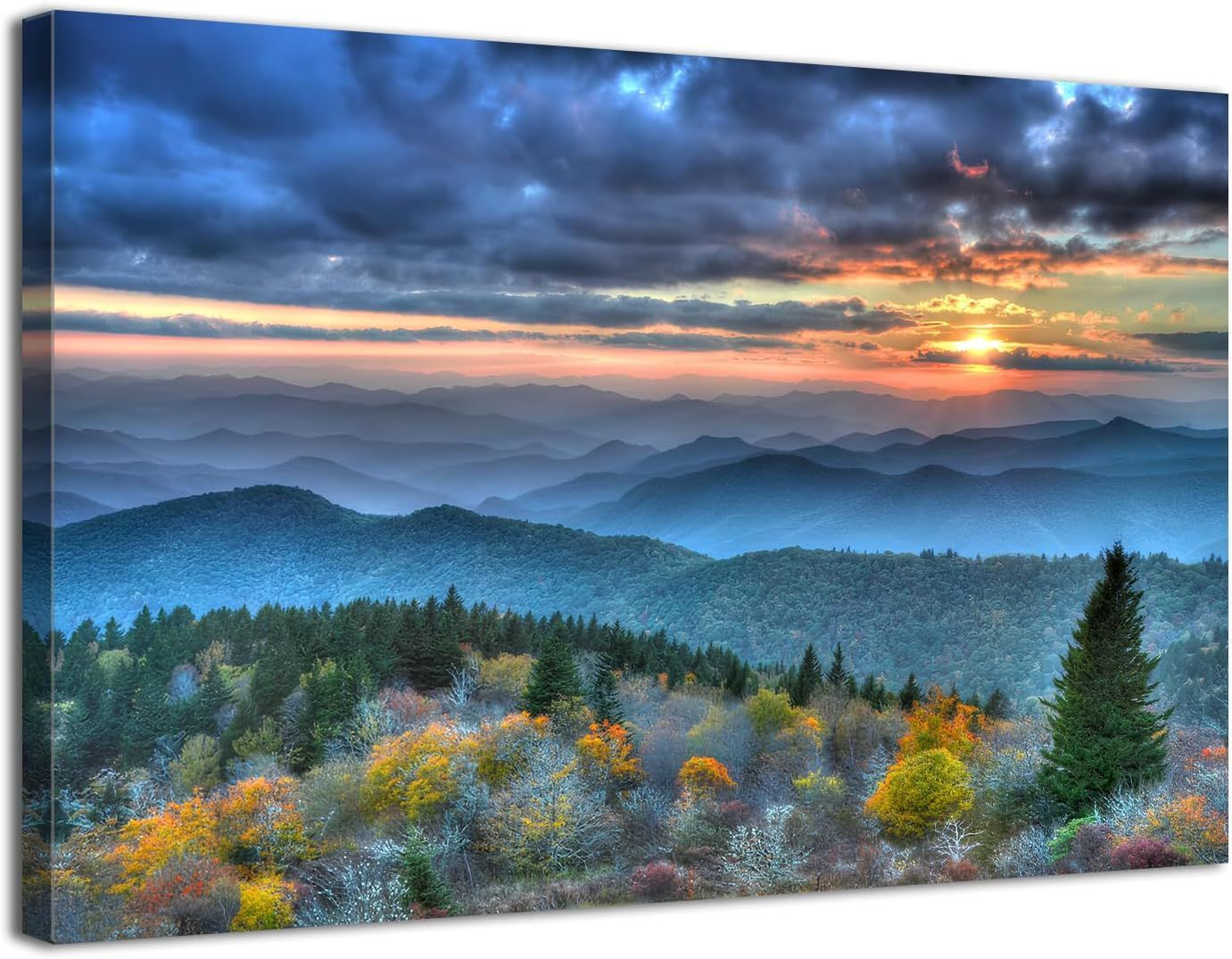NEW Large Smoky Mountain Wall Art Blue Ridge Mountains Wall Decor Appalachians National Park