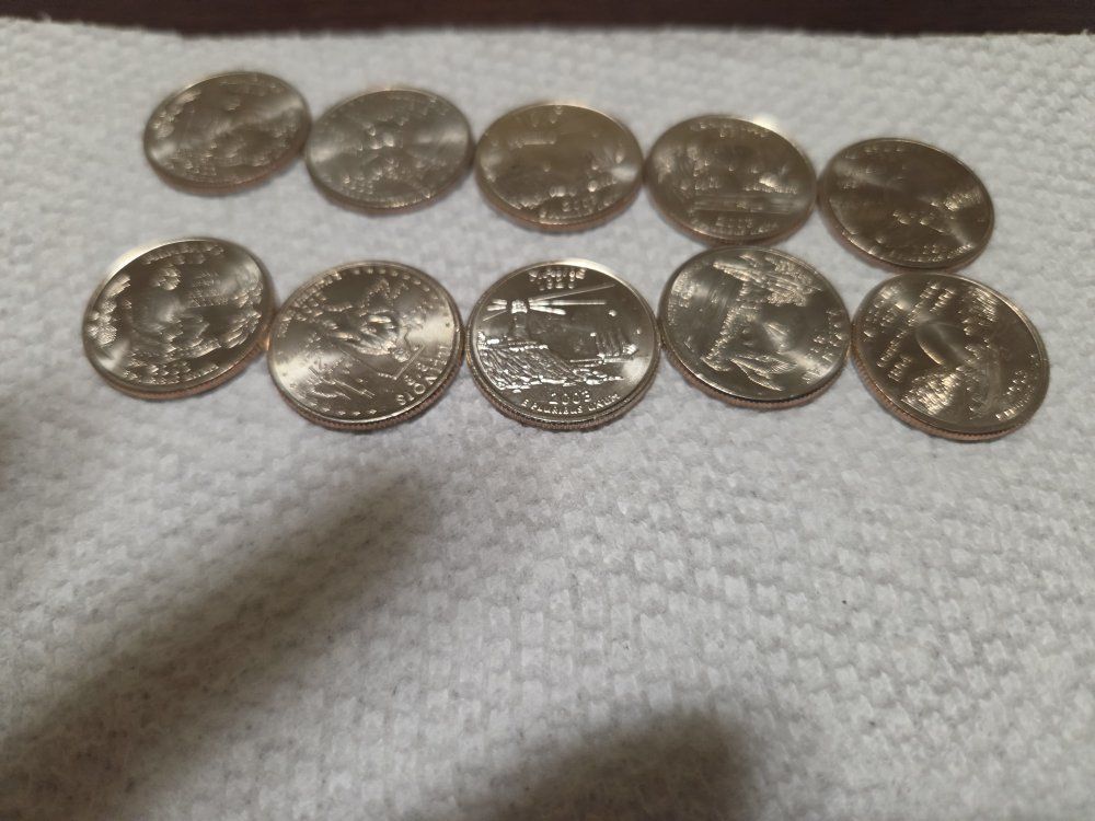2003 state quarters uncirclated  p&d 10 coin set25dollars