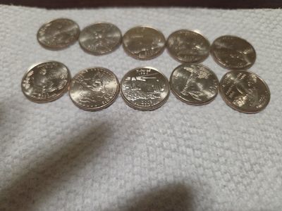 2003 state quarters uncirclated p&d 10 coin set25dollars